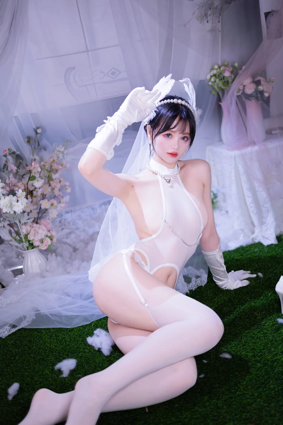 星黛鹿鹿 - No.015 白丝花嫁 [53P-576MB] tg@simisebaisi 【丝足阁】036.webp